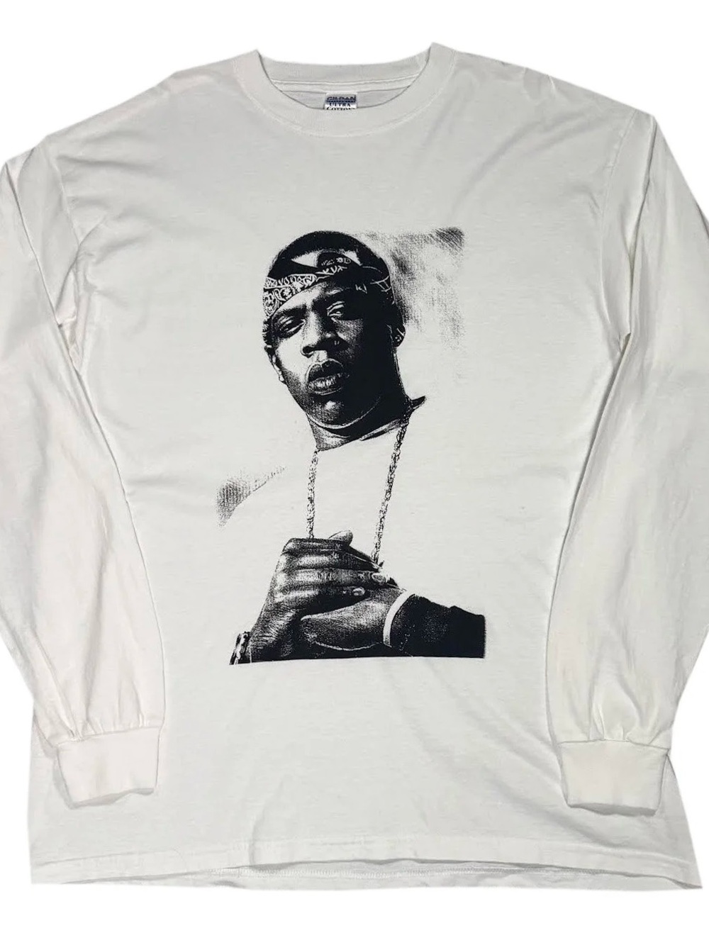 Vintage Jay Z White Long Sleeve Shirt (Size XL)